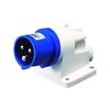 Ipari dugalj falra szerelhető 2P+E tokozott 16A 3P 200-250V(50+60Hz) kék műanyag IEC309HP GEWISS - GW60404